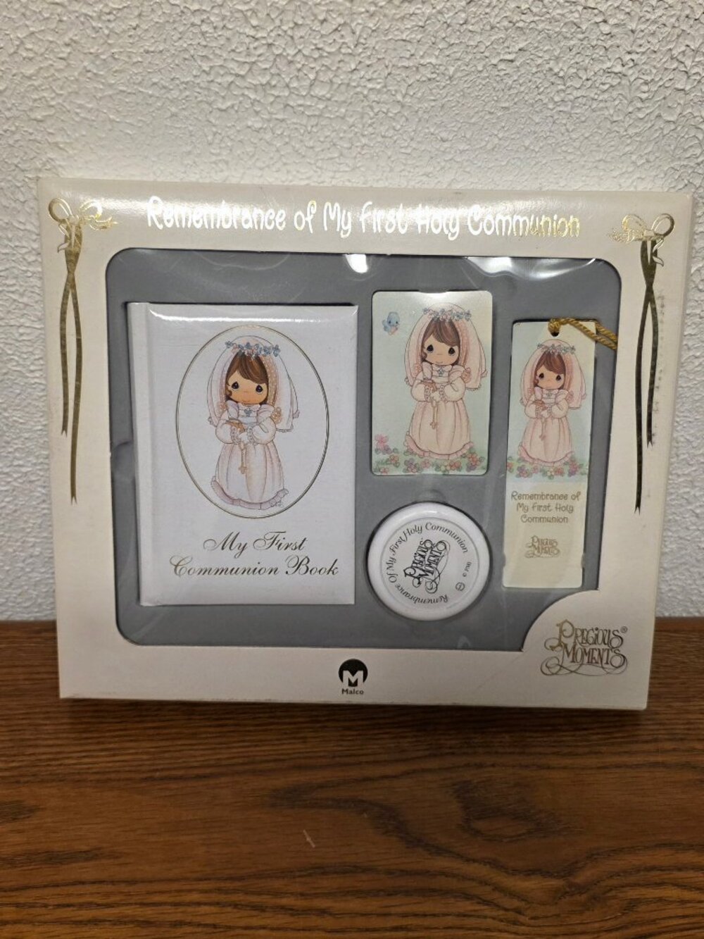 Vintage Precious Moments My First Communion Book & Keepsake Set for Girls - New
